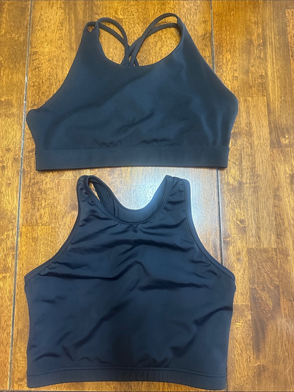 Dance Style Black Seamless Active Bras - 2 Pack